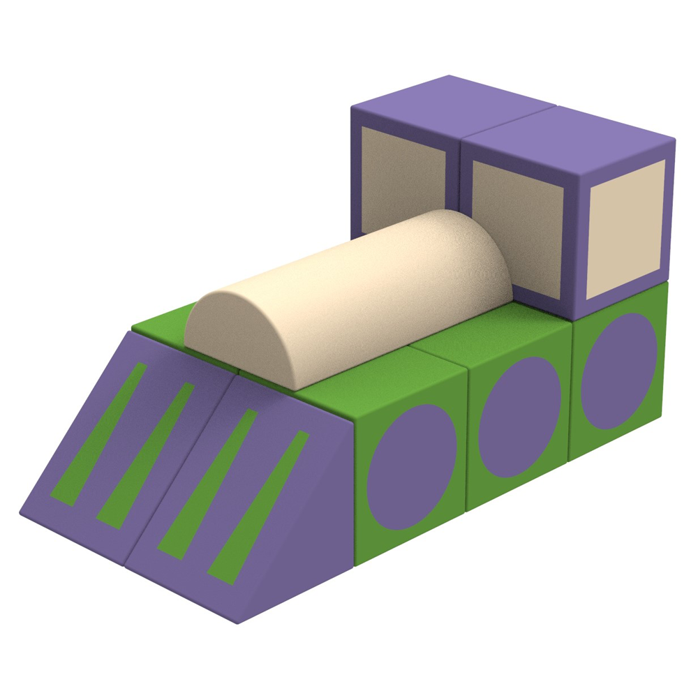 Конструктор мягкий модульный Поезд KIDIGO