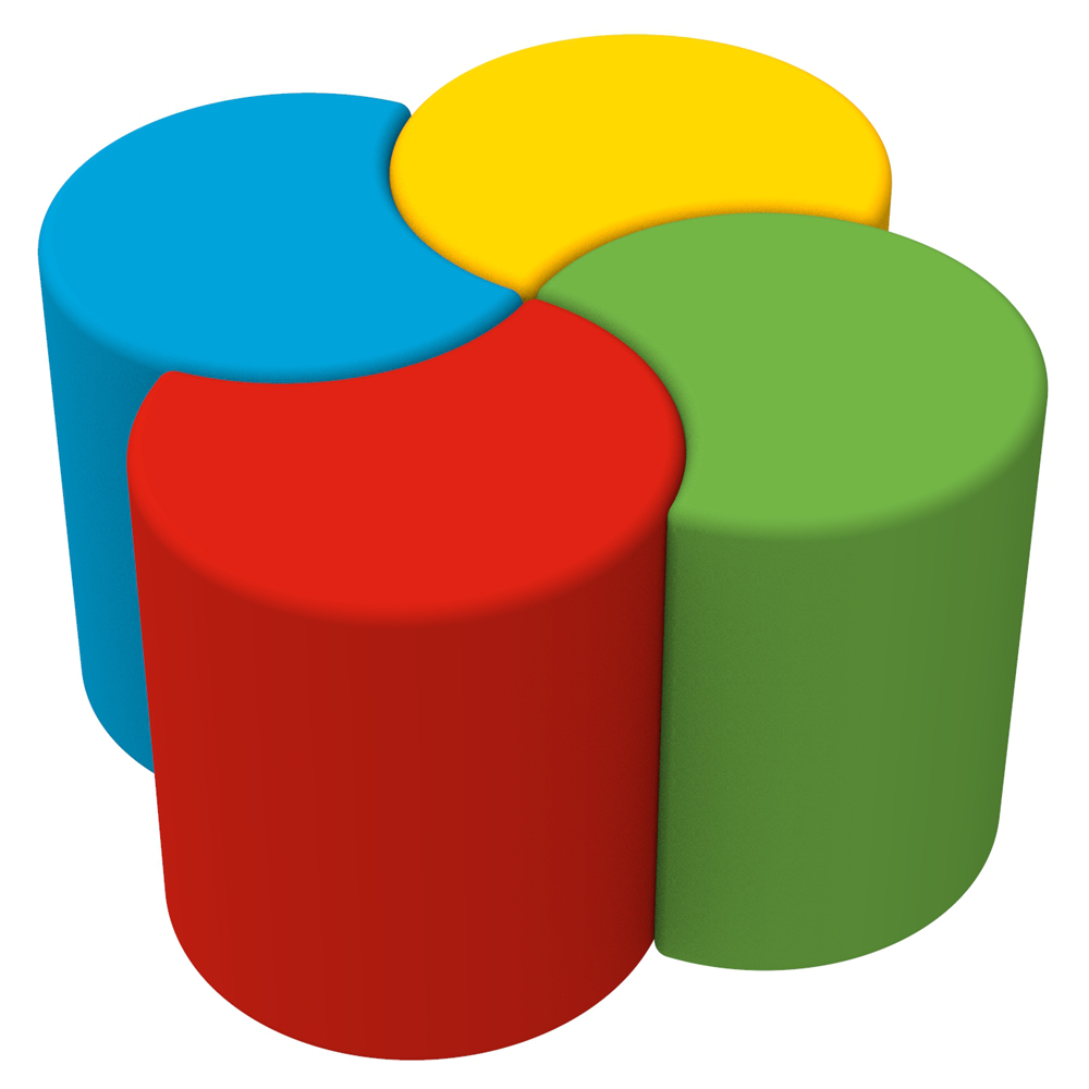 Комплект детских пуфов Полумесяц МАХИ KIDIGO