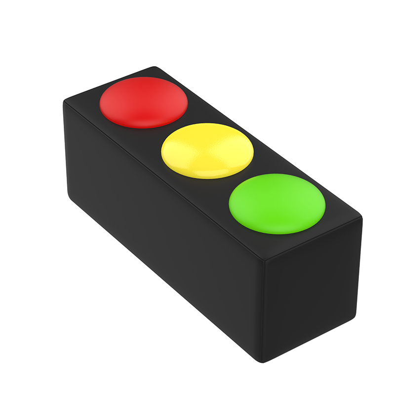 Soft Foam Traffic Light Game Pouf