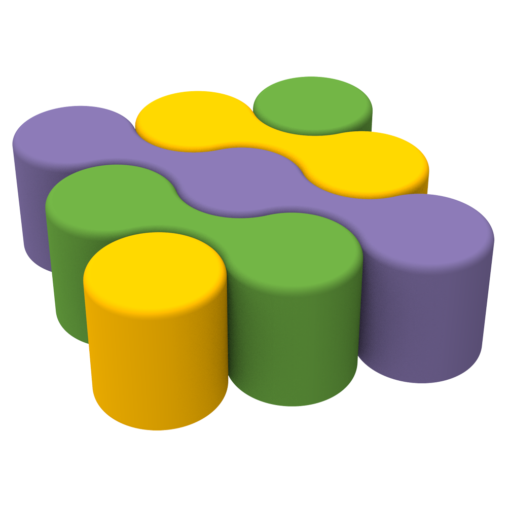 Комплект детских пуфов Зигзаг KIDIGO