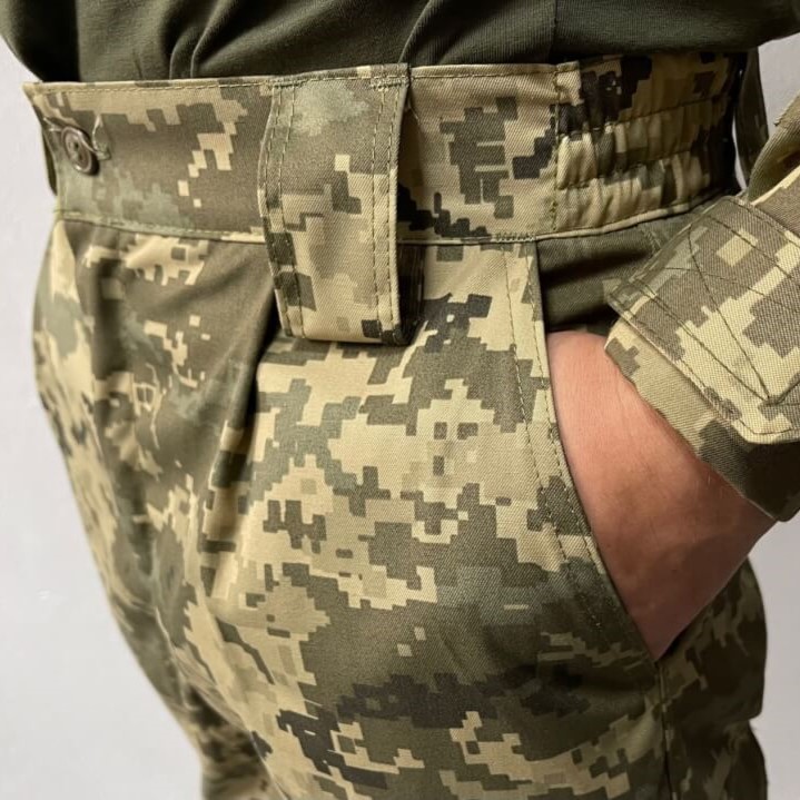 Брюки летние Пиксель ВСУ Саржа Пиксель ММ14 / Рипстоп Пиксель / Рипстом Мультикам