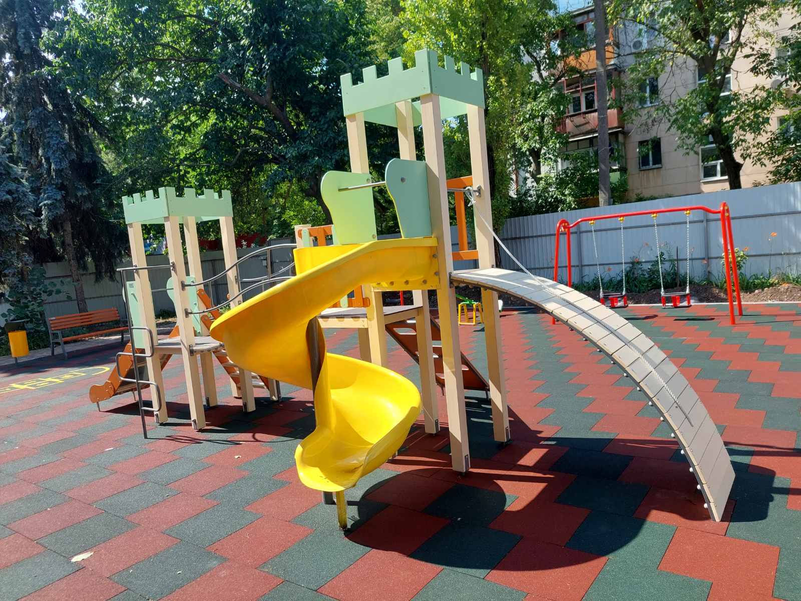 Children's playground with the Peremozhets complex